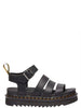 Dr. Martens Sandalo Nero / Marrone Deserto