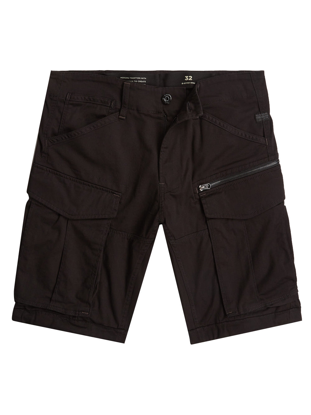 G-Star Bermuda Uomo Rovic Zip Nero