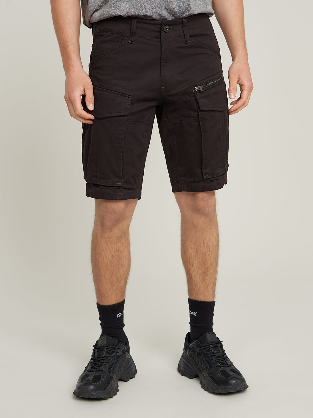 G-Star Bermuda Uomo Rovic Zip Nero