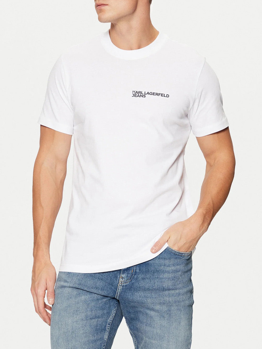 Karl Lagerfeld T-shirt Uomo Klj Slim Bianco