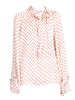 Tensione In Camicia Casual Panna / rosso