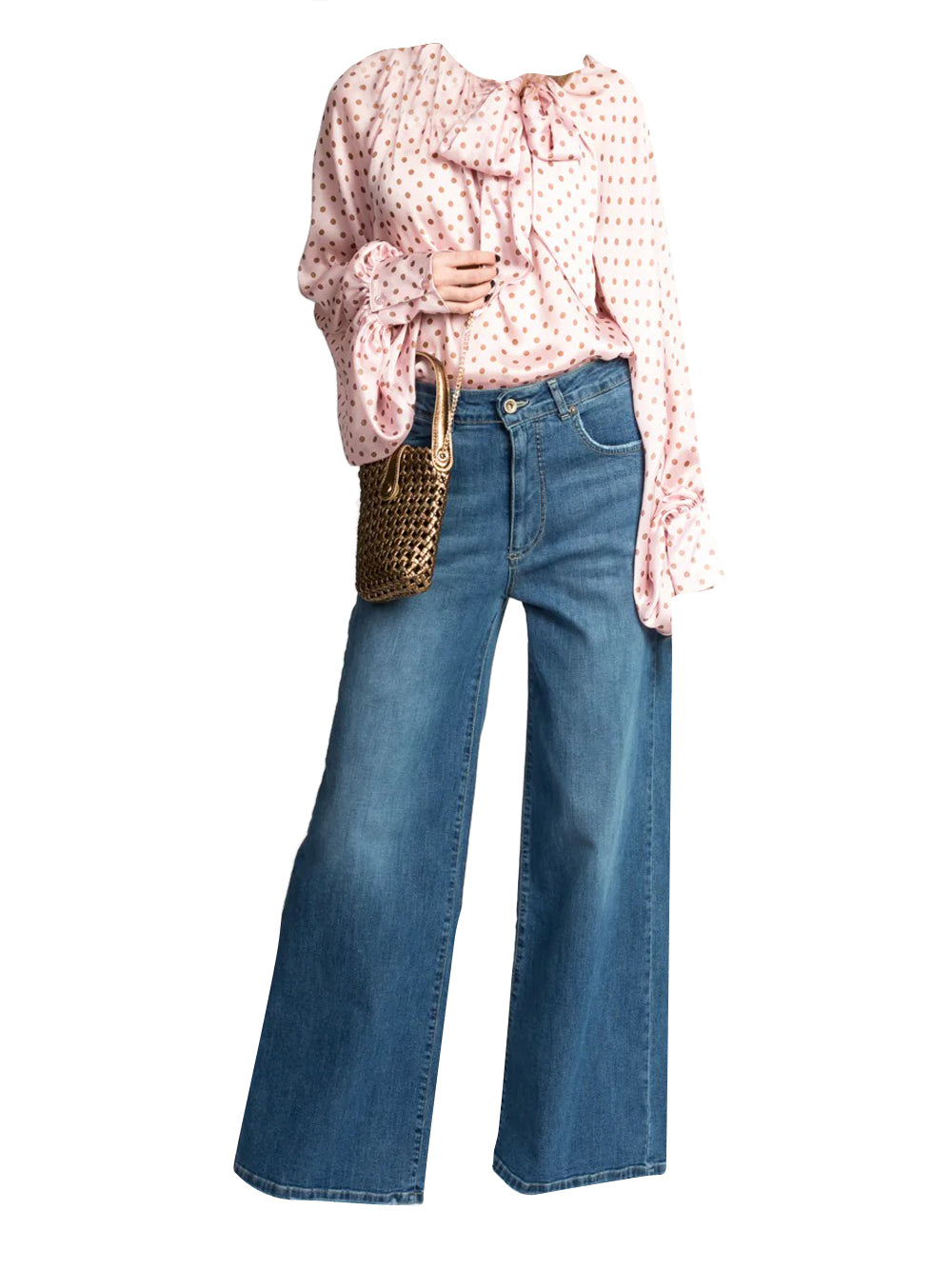 Camicia Casual Rosa / moka