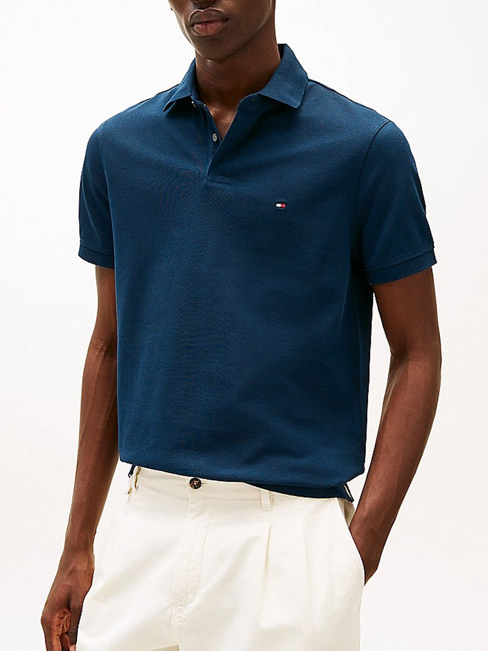 Tommy Hilfiger Polo Uomo MW0MW17770 Blu