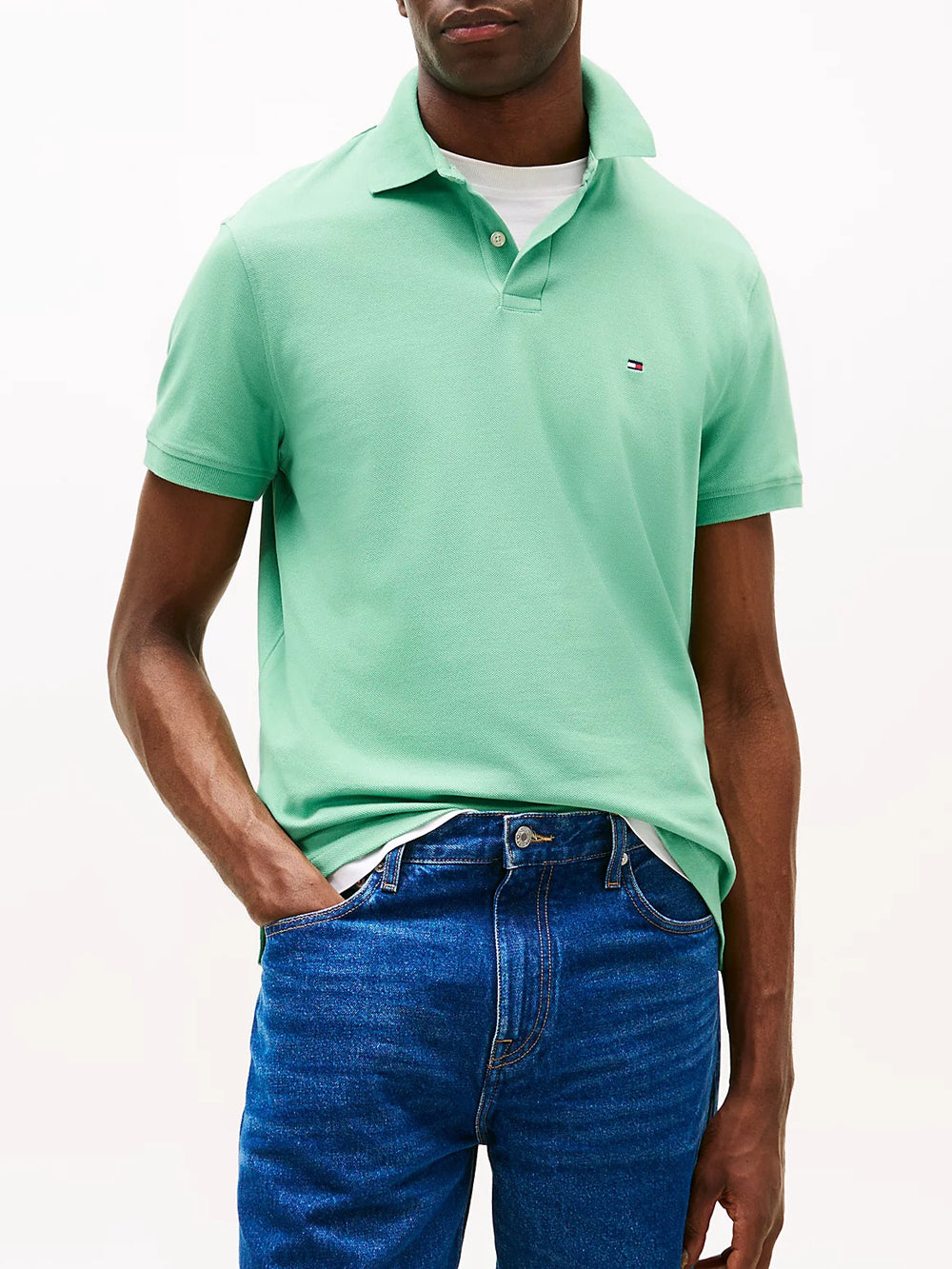 Tommy Hilfiger Polo Uomo MW0MW17770 Verde