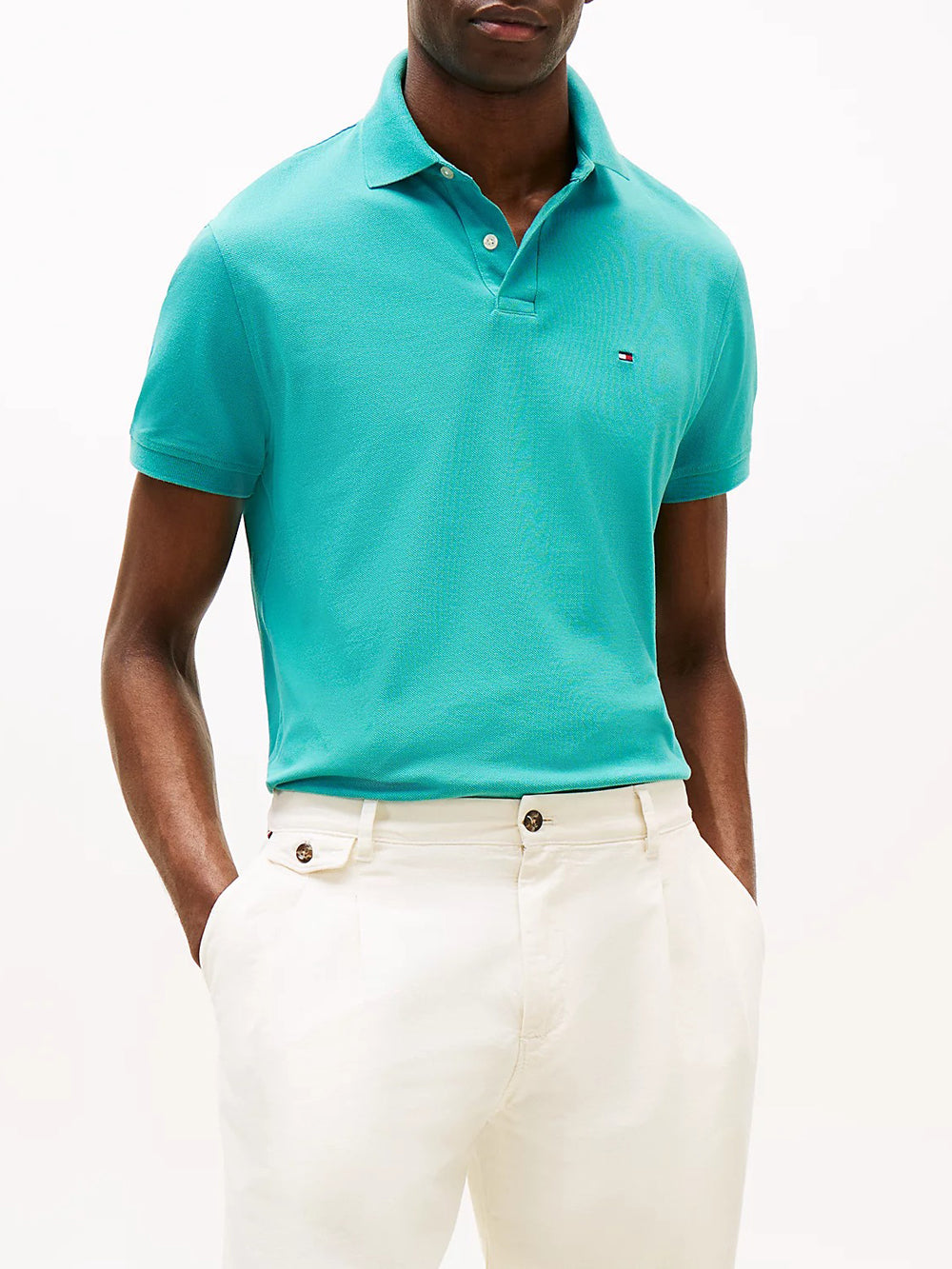 Tommy Hilfiger Polo Uomo MW0MW17770 Verde