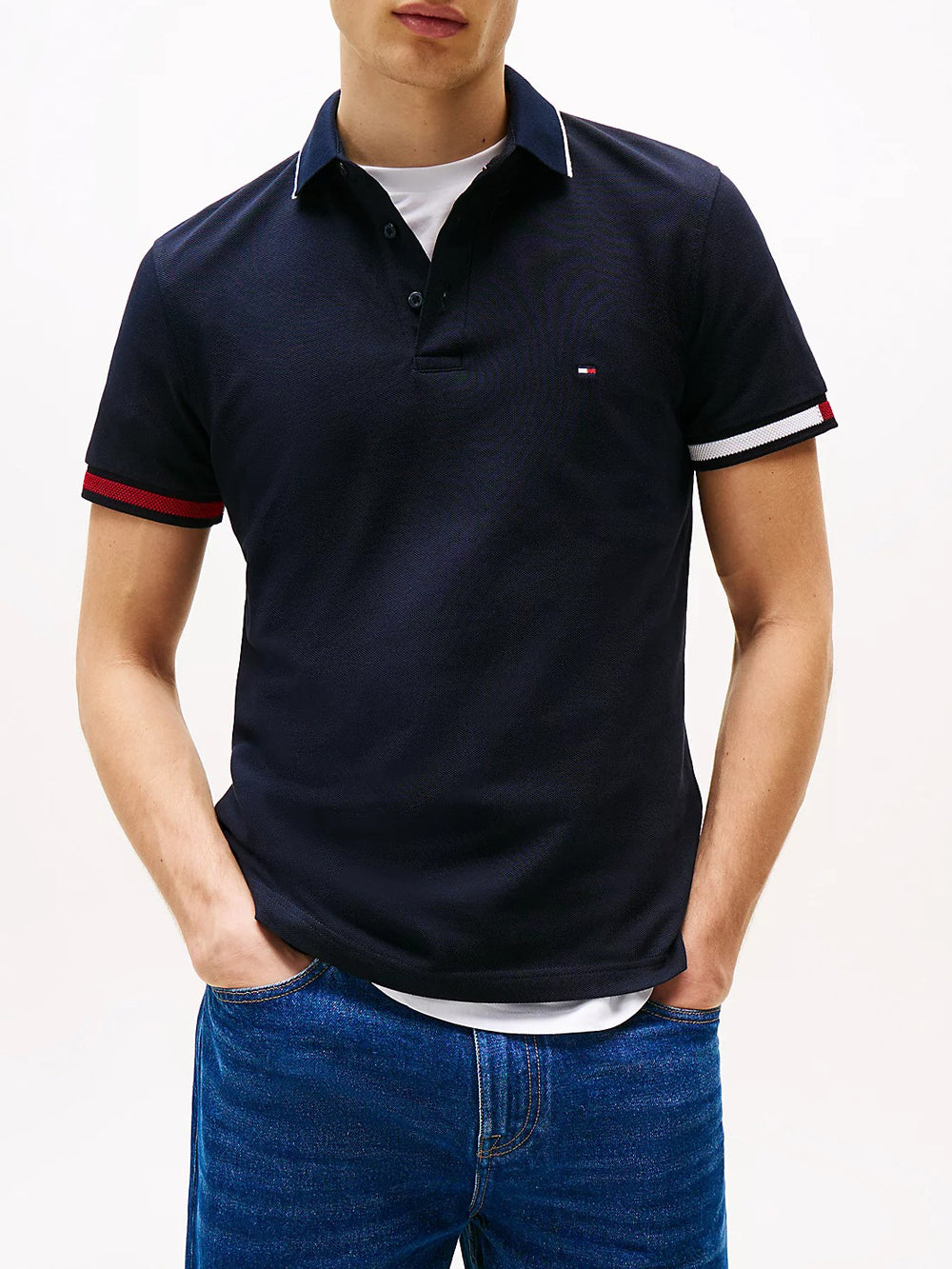 Tommy Hilfiger Polo Uomo MW0MW38458 Blu
