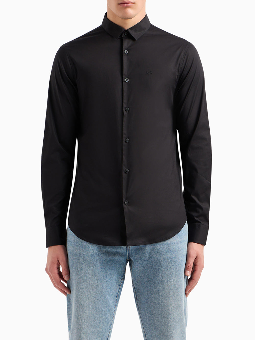 Camicia Casual Uomo Nero