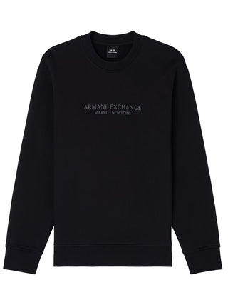 Felpa Girocollo Uomo Nero