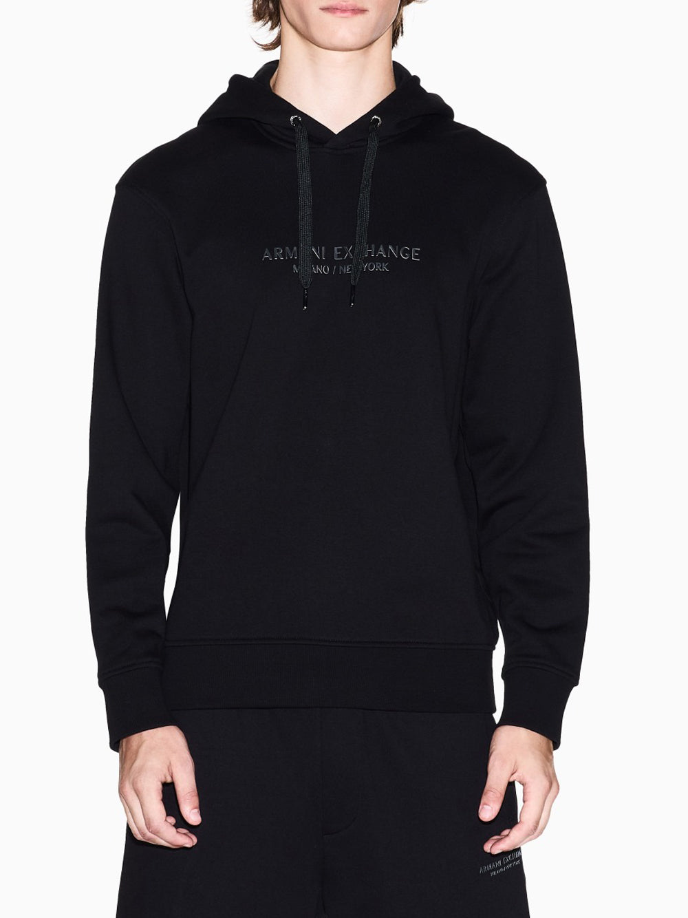 Felpa con Zip Uomo Nero