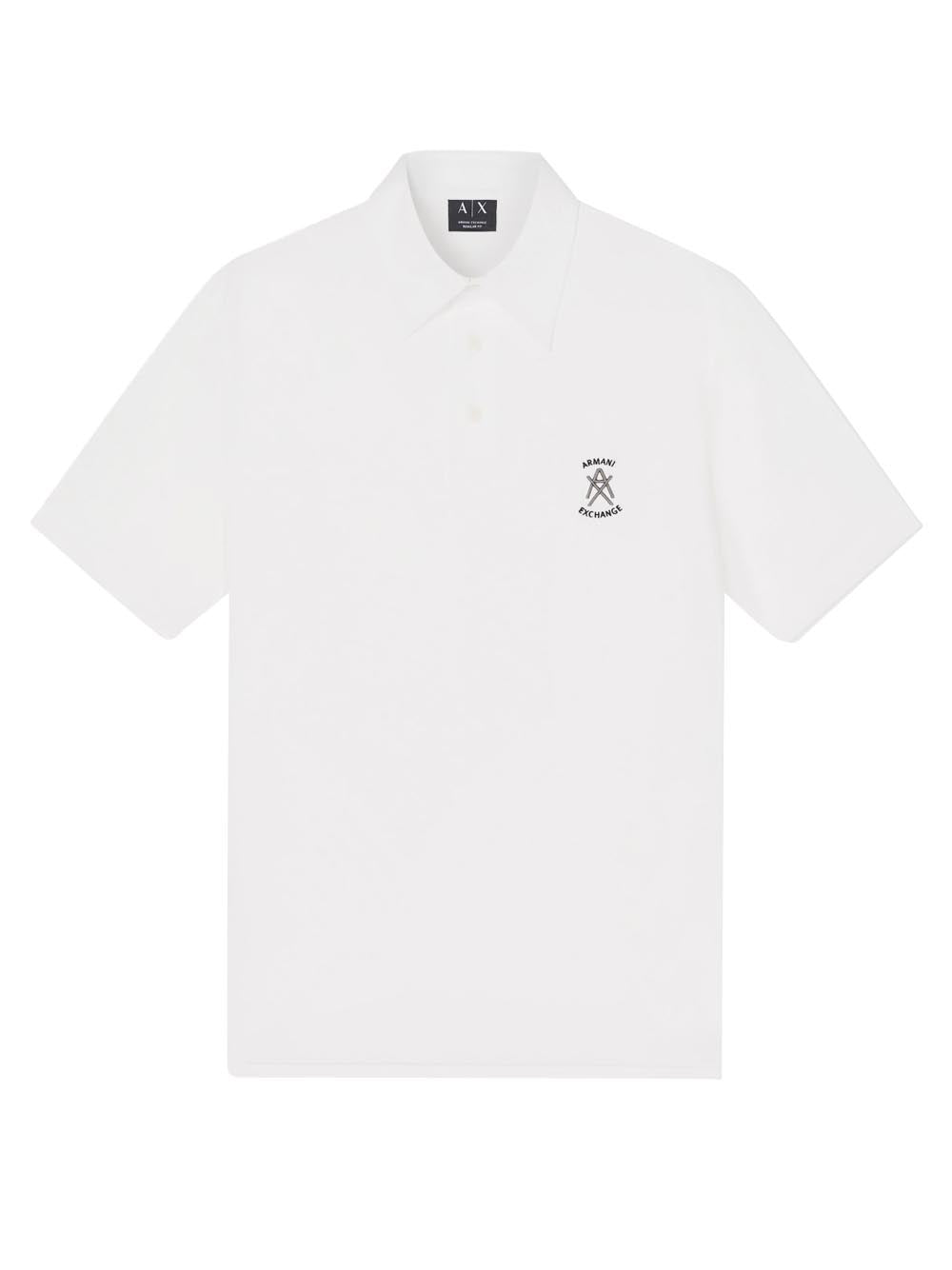 Armani Exchange Polo Uomo Bianco ottico