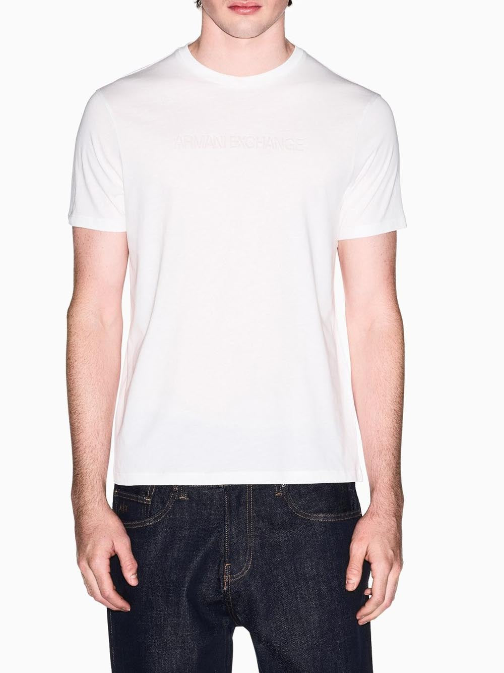 Armani Exchange T-shirt Uomo Bianco ottico