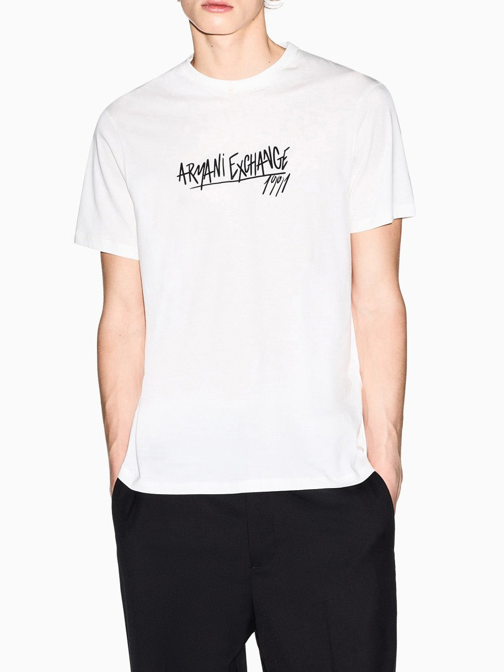 Armani Exchange T-shirt Uomo Bianco ottico