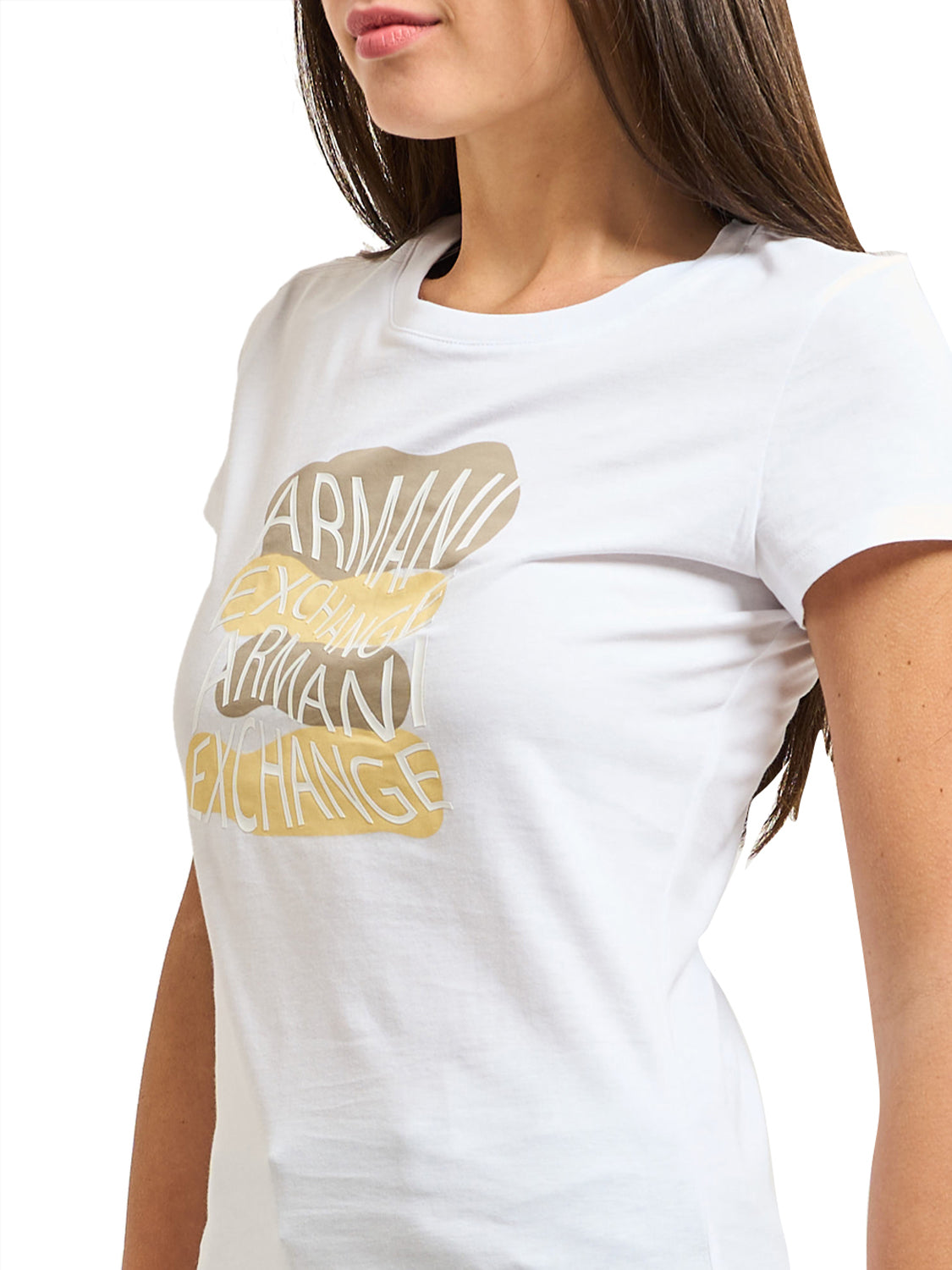 Armani Exchange T-shirt Donna Bianco ottico