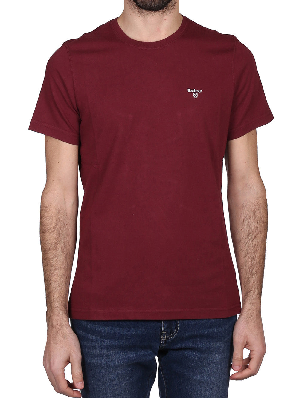 Barbour T-shirt Uomo Essential Rubino