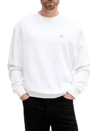 Felpa Girocollo Uomo Bianco