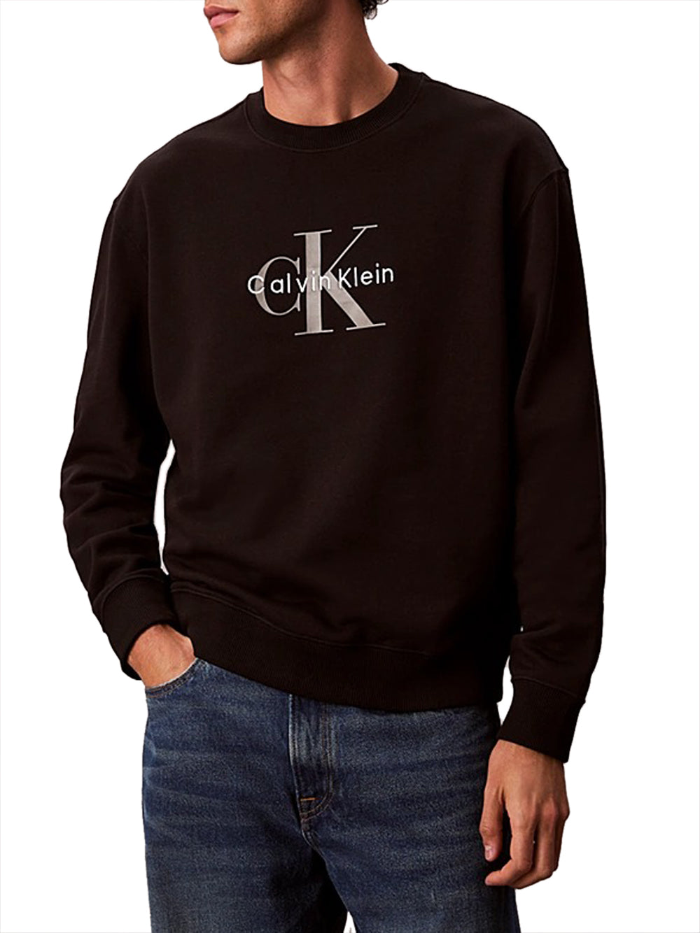 Calvin Klein Felpa Girocollo Uomo Nero