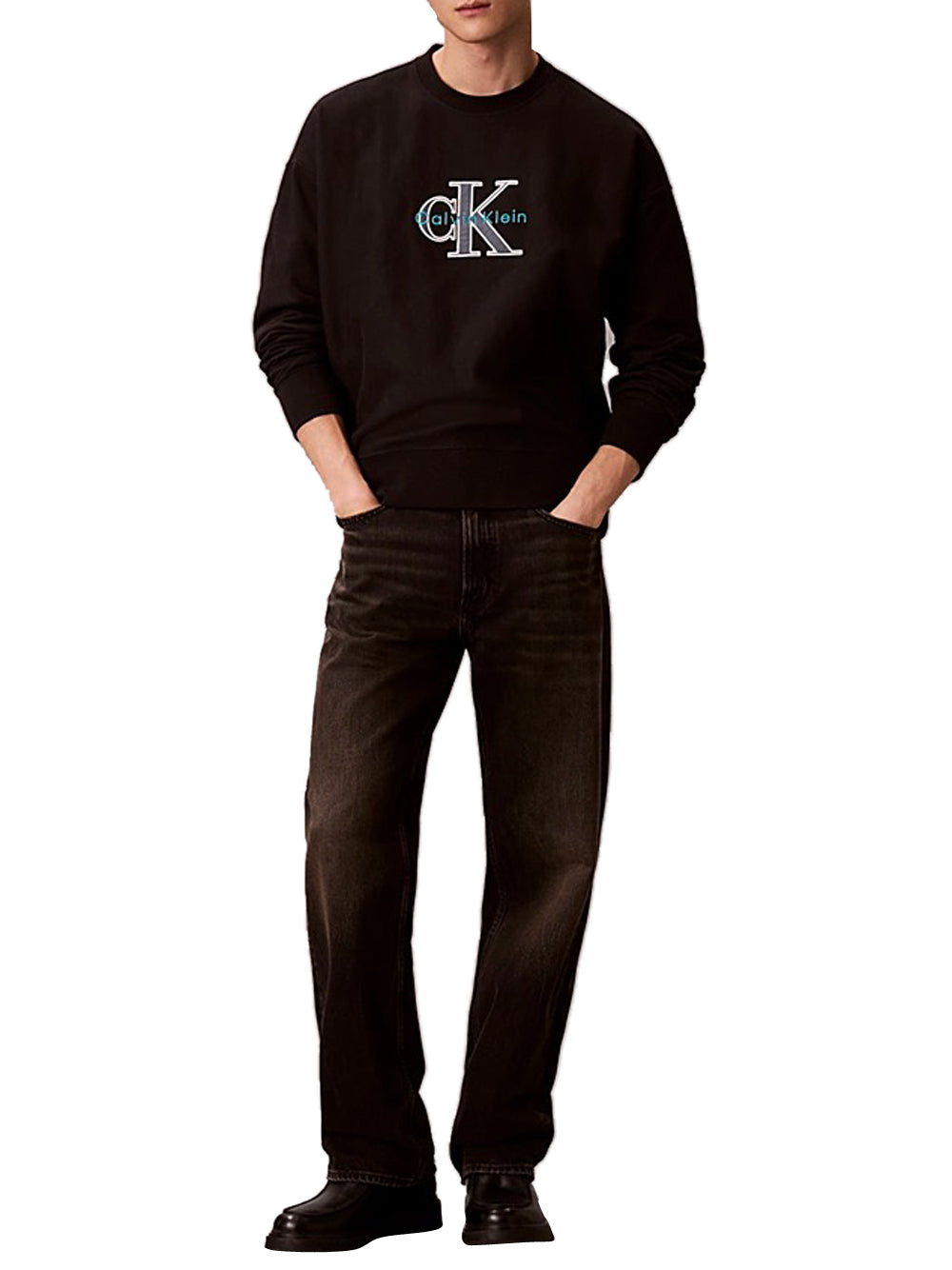 Calvin Klein Felpa Girocollo Uomo Nero