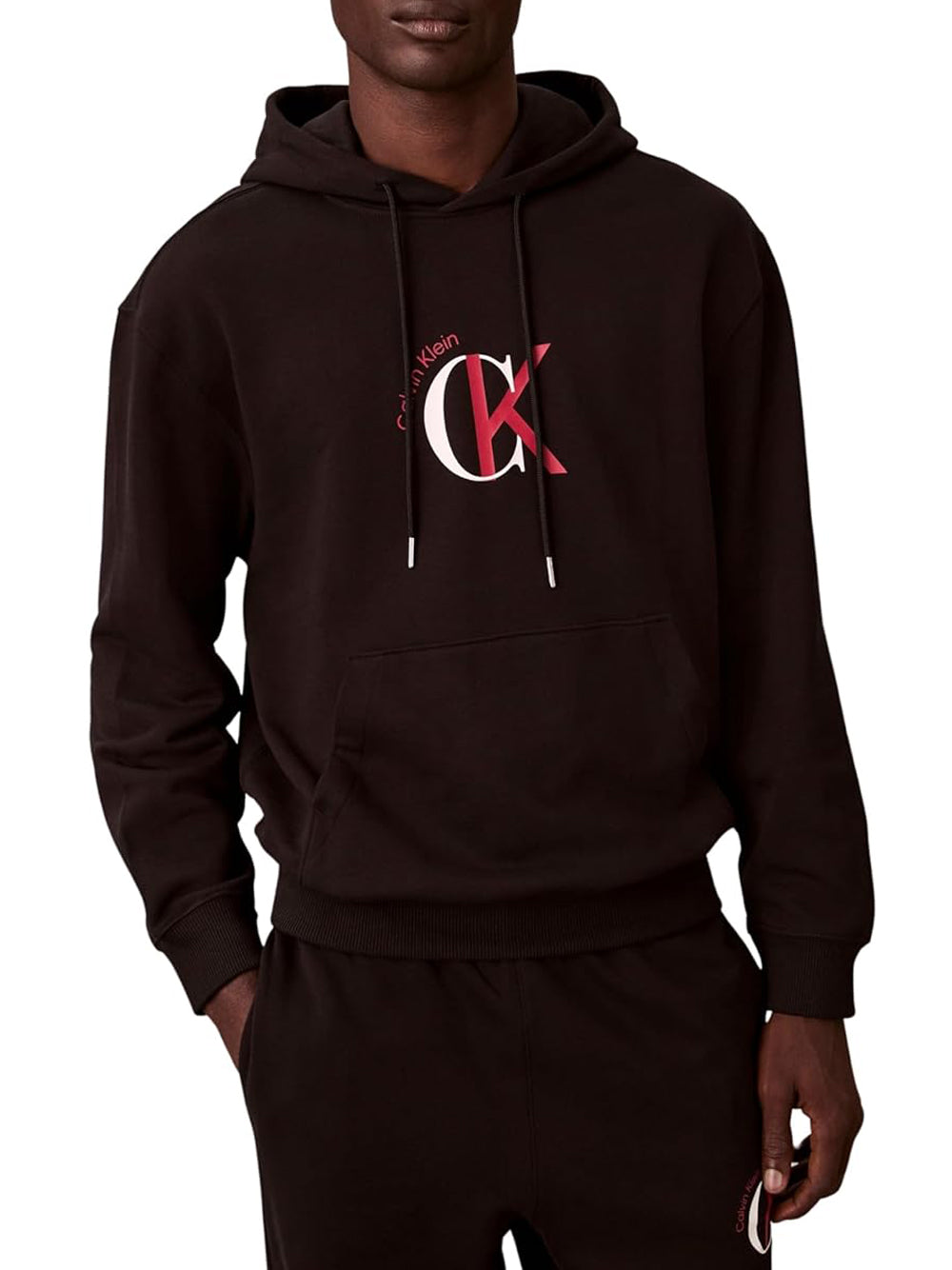 Calvin Klein Felpa Cappuccio Uomo Marrone