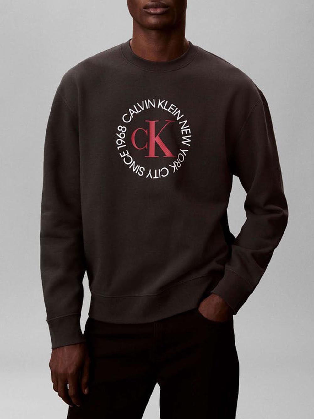 Calvin Klein Felpa Girocollo Uomo Nero