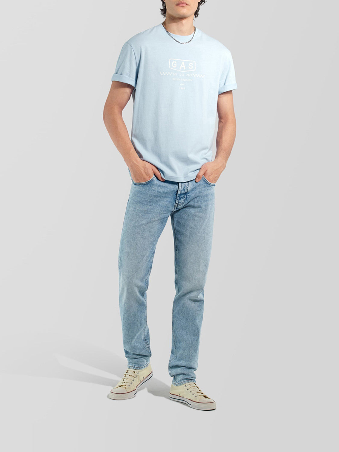 Jeans Slim Uomo Alex Denim Chiaro