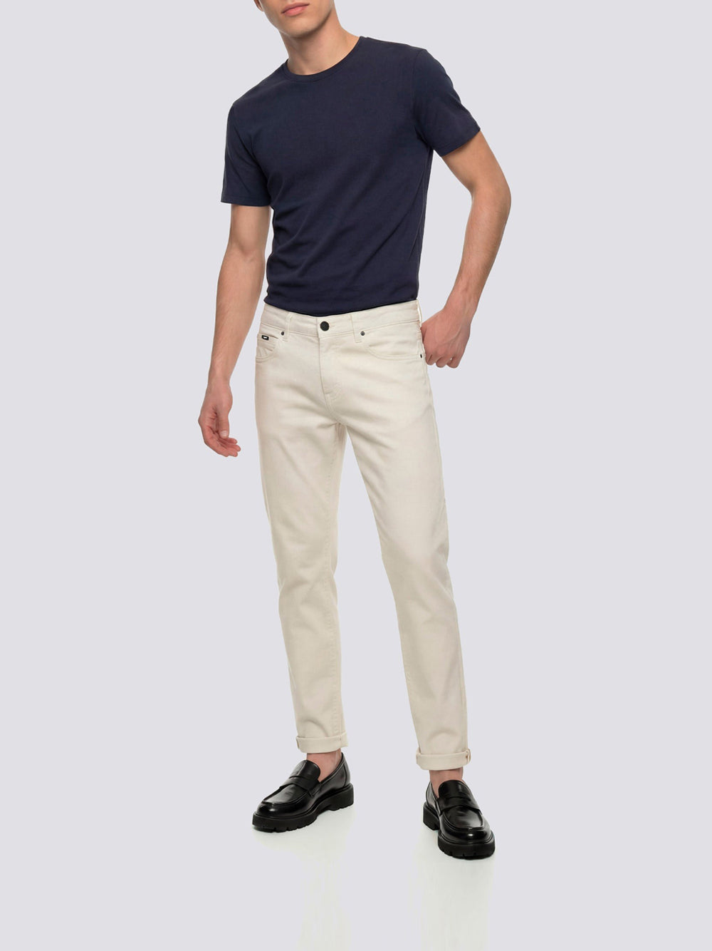 Pantalone Casual Uomo Albert Bianco ottico
