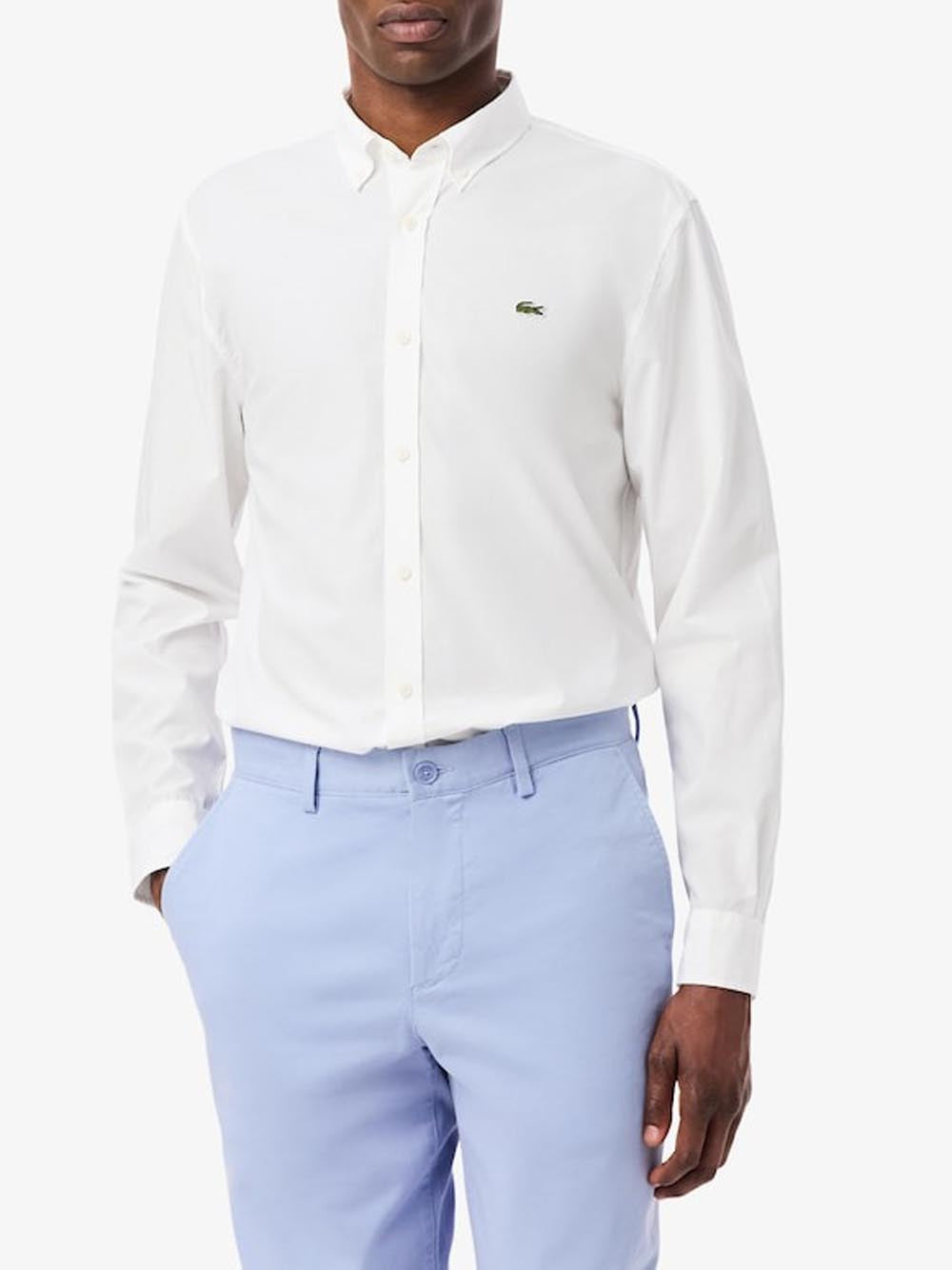 Lacoste Camicia Casual Uomo Bianco