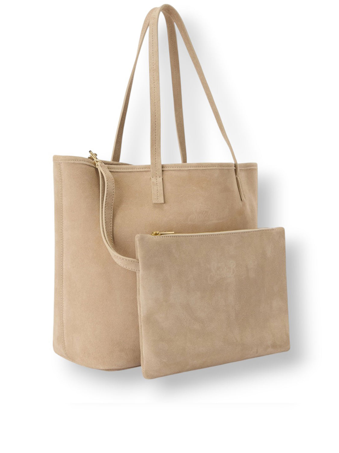 Borsa a Spalla Donna City Bag Suede Beige