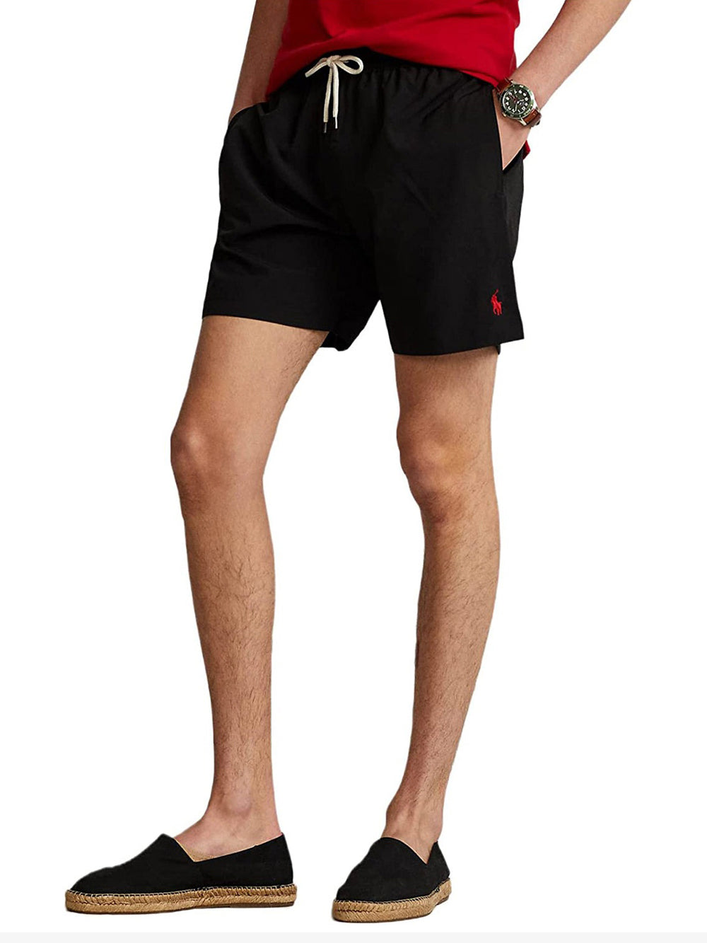 Polo Ralph Lauren Shorts Mare Uomo Nero