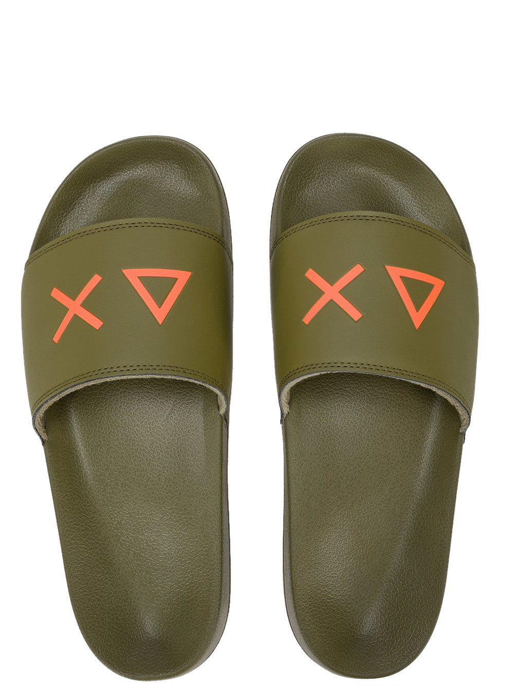 Sun68 Ciabatte Uomo Slippers Logo Verde militare