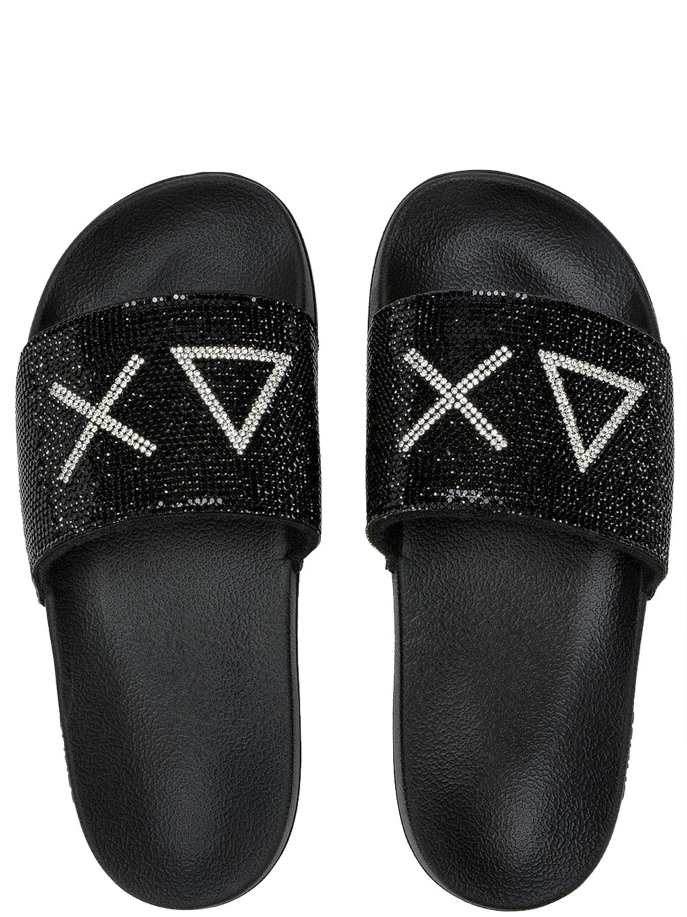 Sun68 Ciabatte Donna Slippers Strass Nero