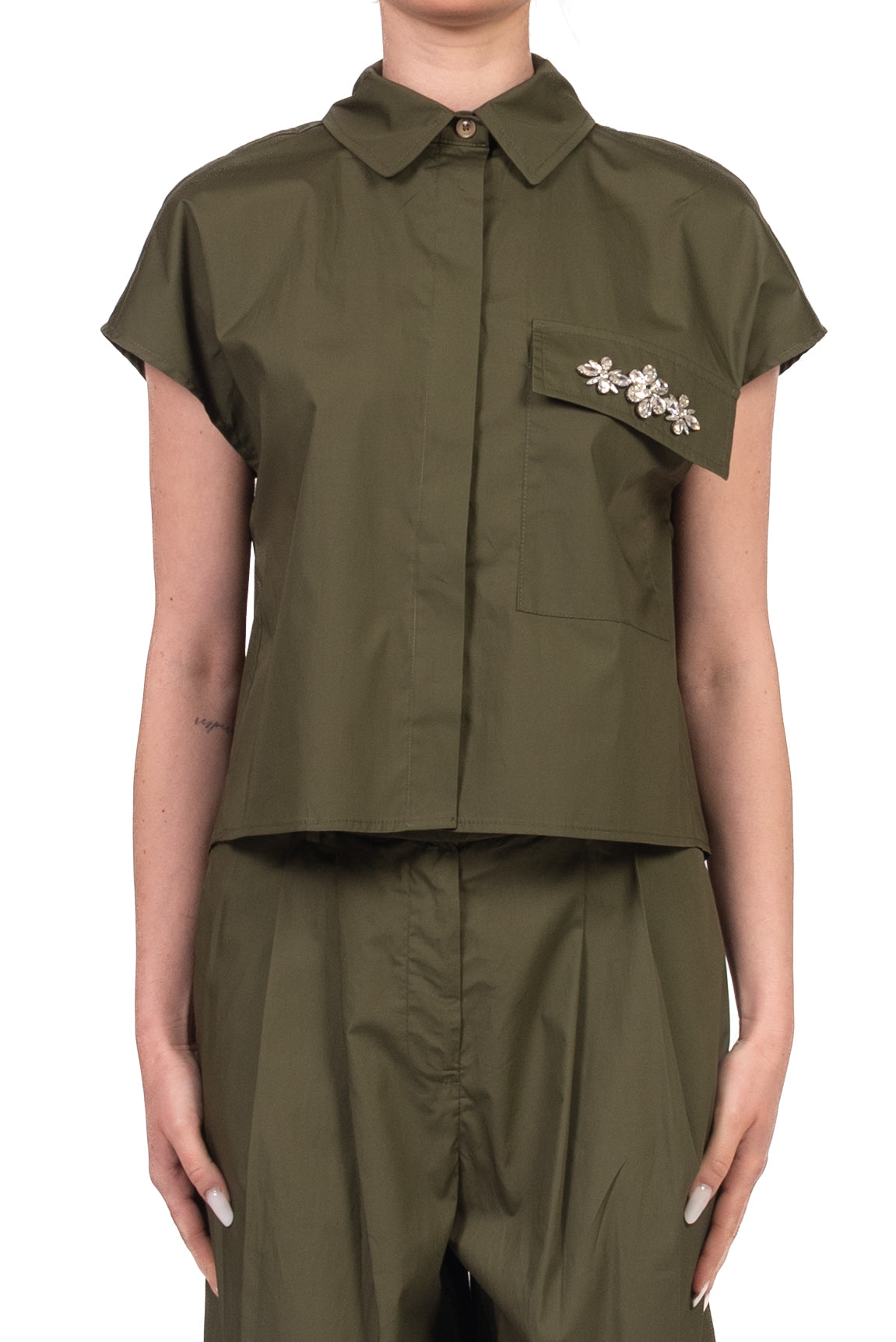 Tensione In Blusa Donna Verde militare
