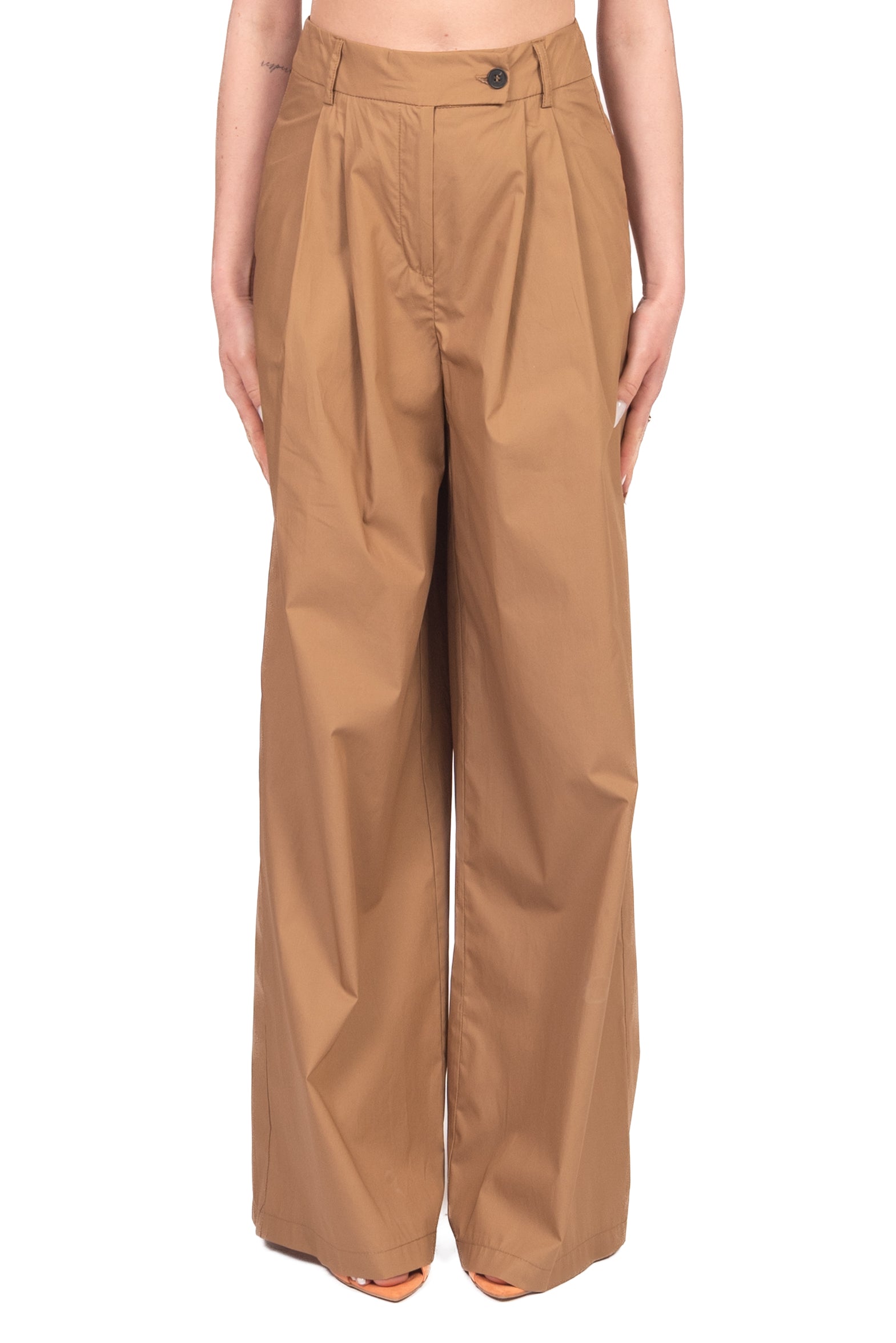 Tensione In Pantalone Casual Donna Cognac