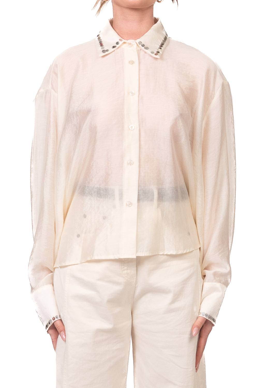 Tensione In Camicia Casual Donna Burro