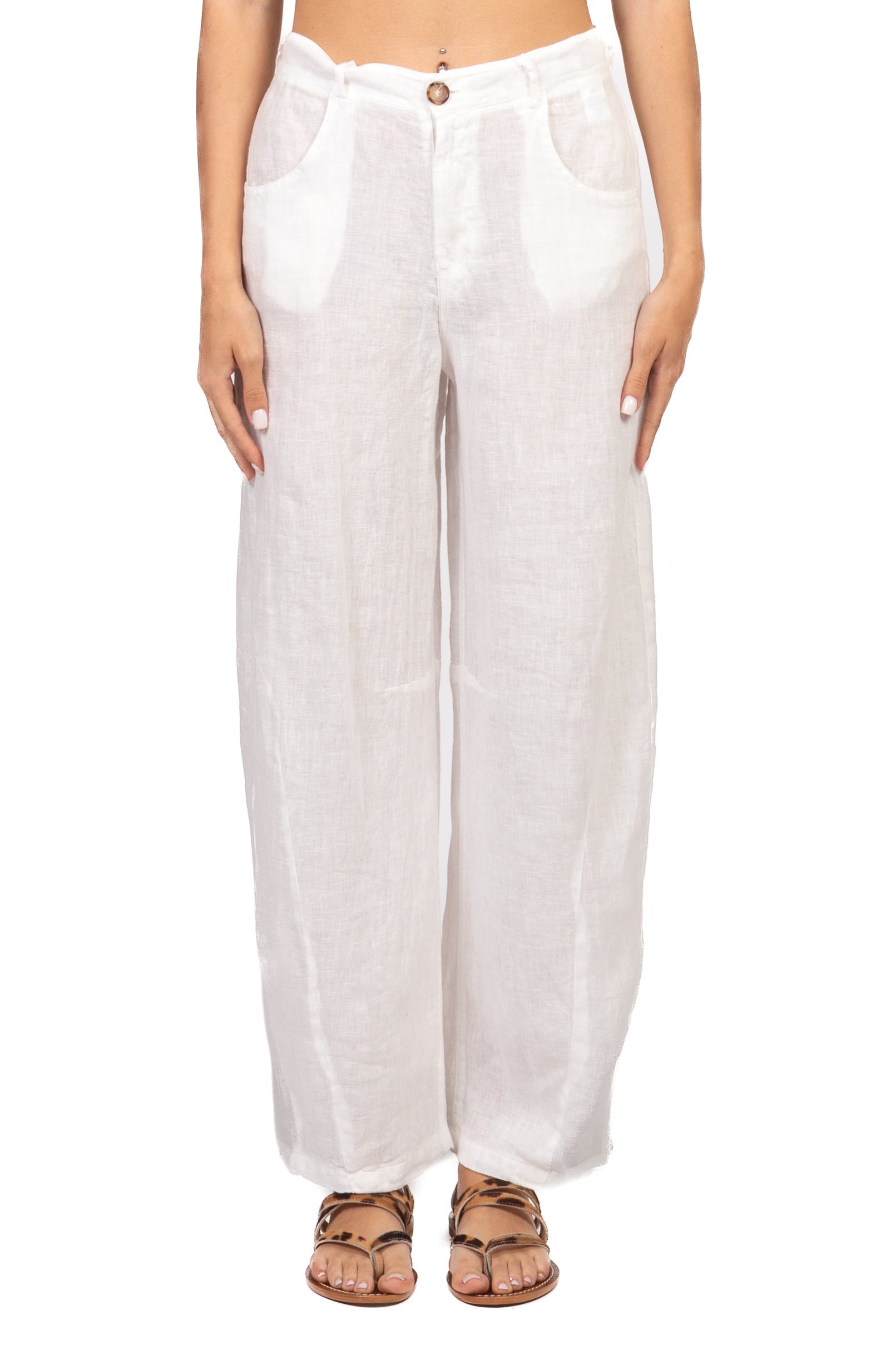 Tensione In Pantalone Casual Donna Panna