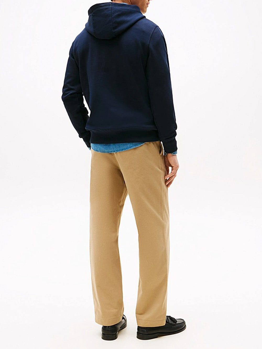 Tommy Hilfiger Felpa Cappuccio Uomo Terry Blu