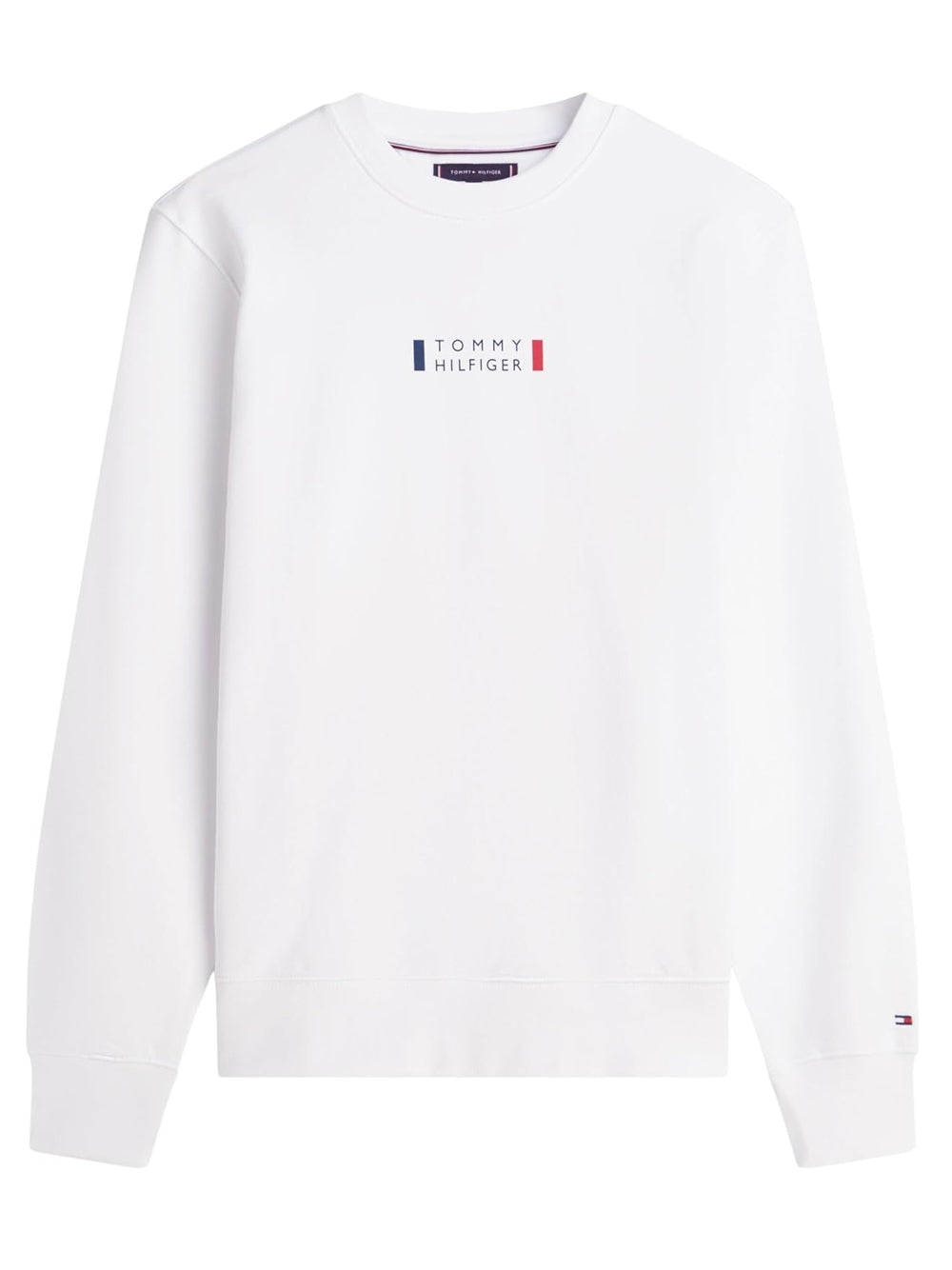 Tommy Hilfiger Felpa Girocollo Uomo Love Bianco