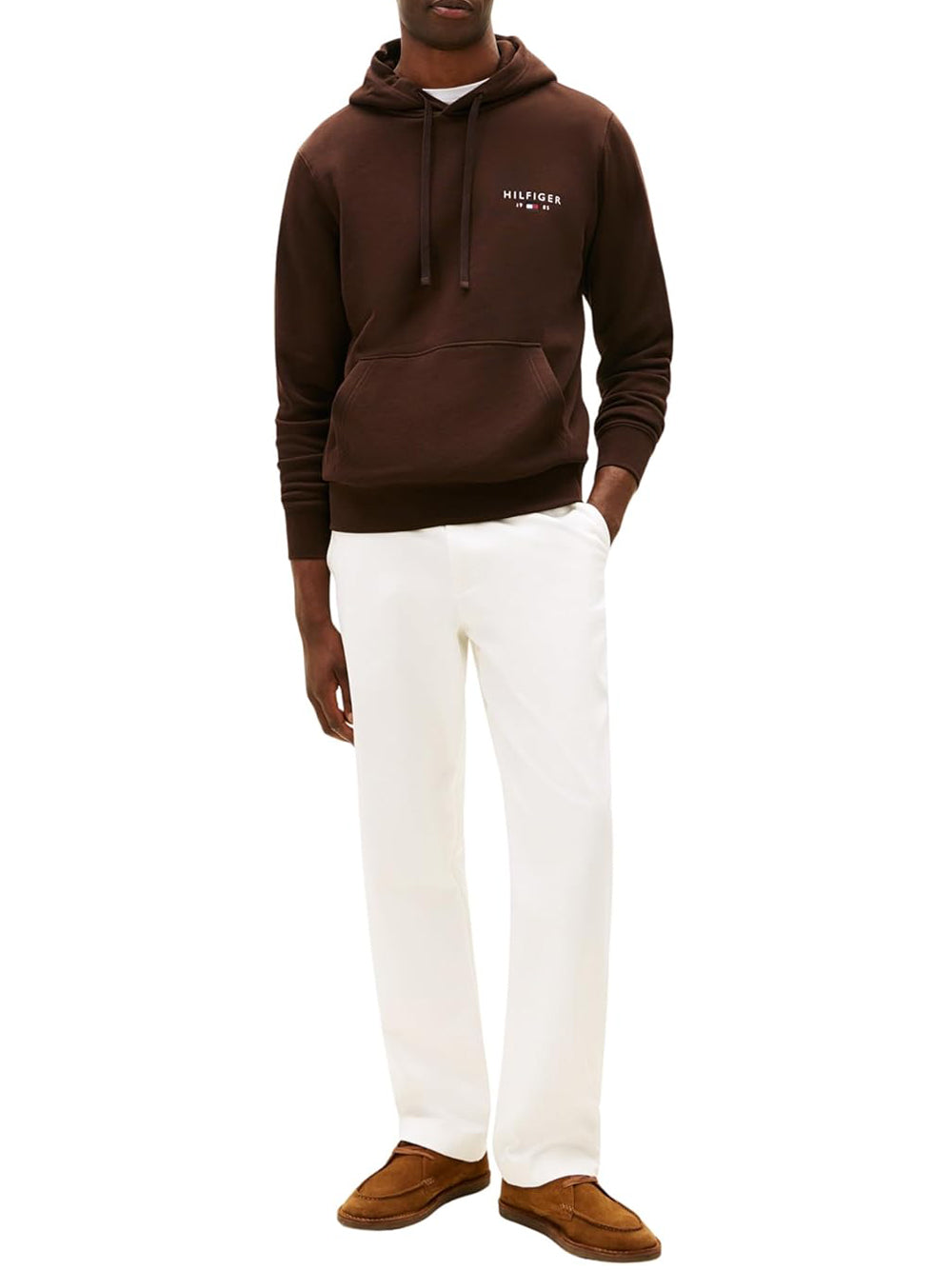 Tommy Hilfiger Felpa Cappuccio Uomo Love Cioccolato