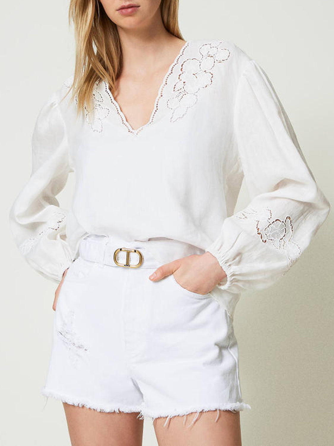 Twinset Blusa Donna Bianco