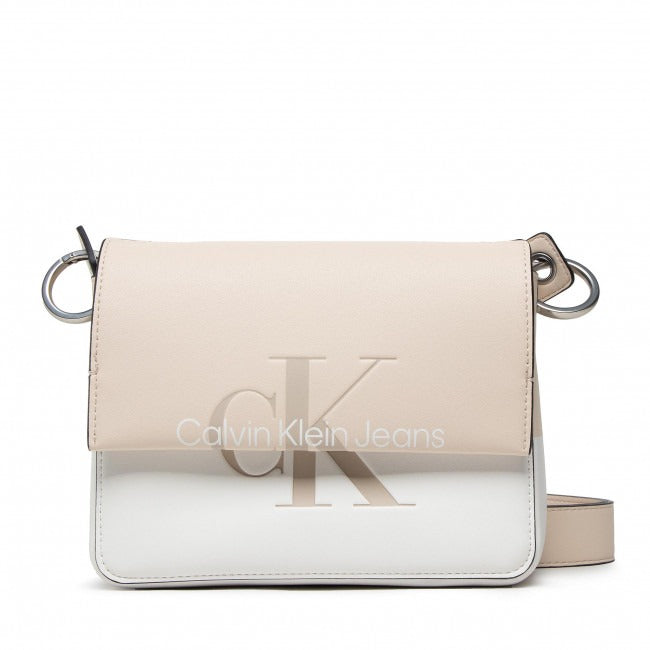 Borsa Donna K60K609771 Beige / bianco